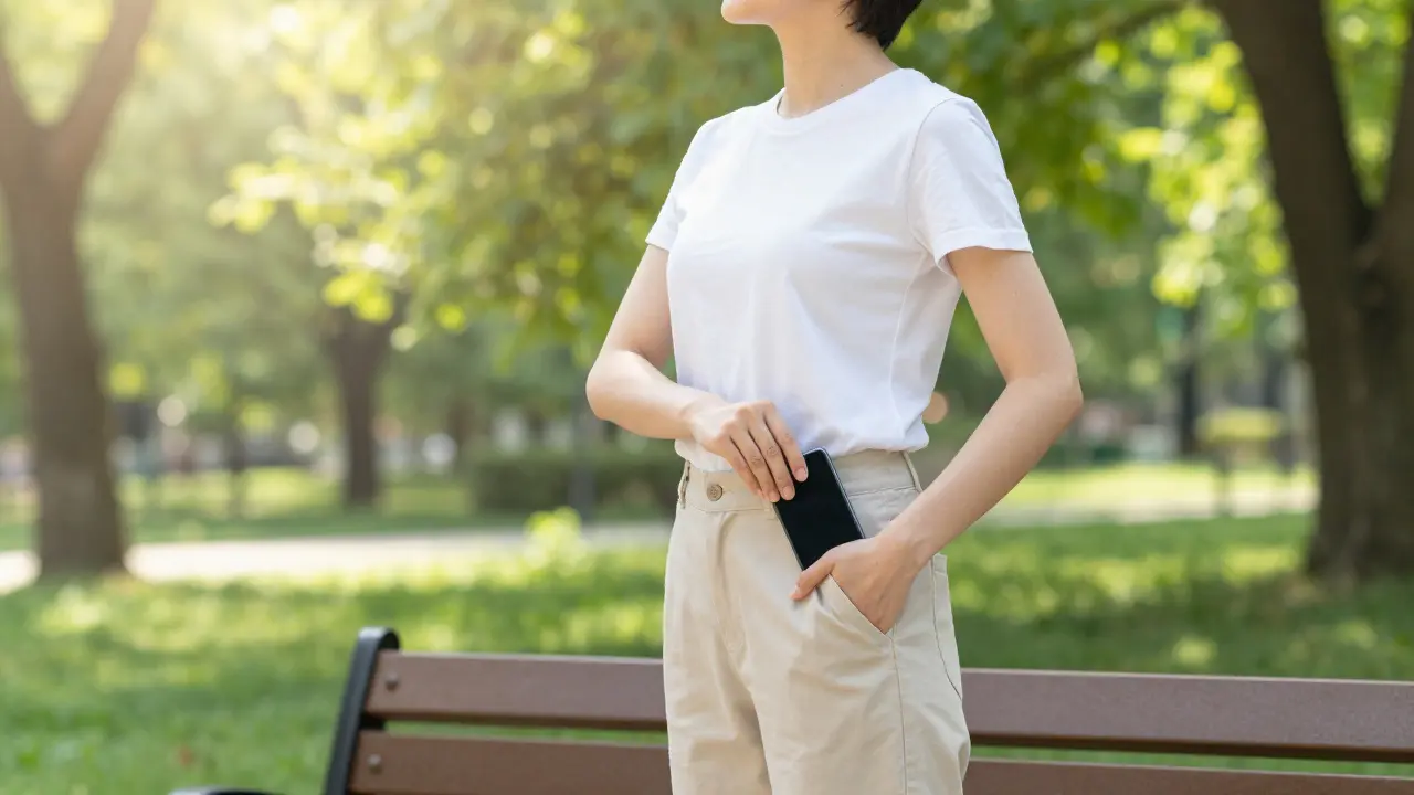 Člověk nachází rovnováhu a klid bez digitálních zařízení.